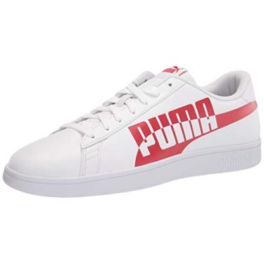 Imagem de PUMA Smash V2 Max, Puma Branco-Alto Risco Vermelho, 8.5