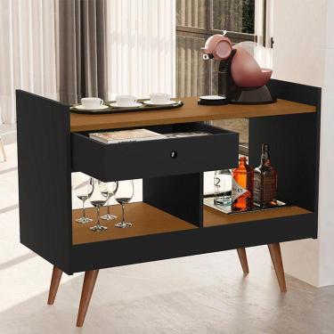 Imagem de Aparador Bar 4064 Pé Madeira Gaveta Abertura Ambos os Lados