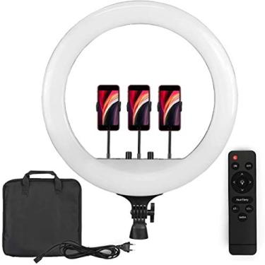 Imagem de Ring Light Led Soft Iluminador Tripé 3 Celulares RL-18