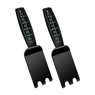 Imagem de XYK Pacote com 2 espátulas de grelha confortáveis para grelhas internas George Foreman e outras grelhas internas com ranhuras, ferramenta de limpeza resistente ao calor
