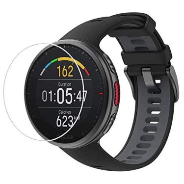 Imagem de MOTONG Protetor de tela para Polar Vantage V2 – Protetores de tela de vidro temperado para relógio Polar Vantage V2, dureza de 9H, 0,3 mm de espessura, feito de vidro de verdade