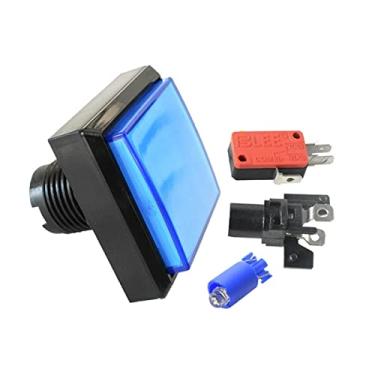 Imagem de TECKEEN Painéis de Controle Arcade Botões Quadrados Iluminados Lâmpada LED 12V Microswitch Embutido 51 * 51 MM