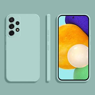 Imagem de Capa de telefone de silicone quadrado doce para Samsung Galaxy A33 A53 A73 5G A13 A03 A52S A02 A02S A12 A22 A32 A52 A72 A82 Capa macia fina, azul claro, para Galaxy A03 CORE