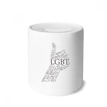 Imagem de DIYthinker LGBT Bandeira de arco-íris ótima caixa de dinheiro caixa de cerâmica porta-moedas presente de cofrinho