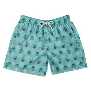 Imagem de Shorts Infantil Estampado Conchas, Mash, Menino, Verde Claro, GG