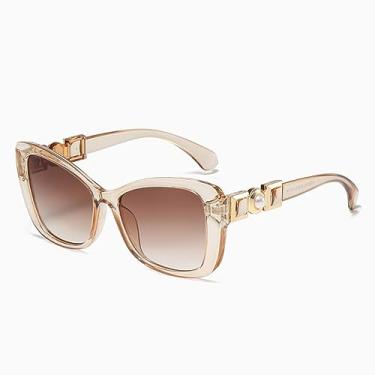 Imagem de Óculos de sol feminino olho de gato ao ar livre Street Show Óculos de sol para PC com armação grande, 7, tamanho único