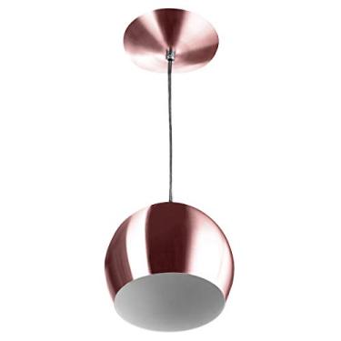 Imagem de Lustre Pendente Bola Pequena Alumínio 15cm Gold Rose