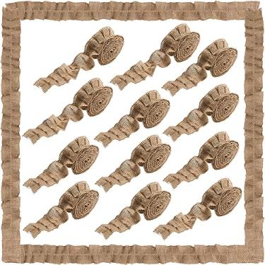 Imagem de Buryeah 12 rolos de borda de serapilheira para quadro de avisos com babados para decoração de sala de aula, decoração de casa de fazenda, decoração de sala de aula, bordas de boletins de serapilheira,