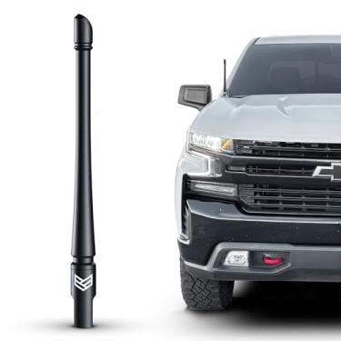 Imagem de RONIN FACTORY Acessório de antena de caminhão para Chevy Silverado e GMC Sierra Accessories (2014+) - Antifurto - Seguro para Lavagem de Carro - Antena de Substituição Curta (20 polegadas Flexível)