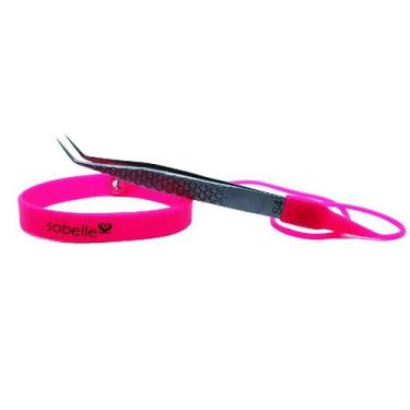 Imagem de Pulseira De Silicone Sobelle Para Pinças De Extensão Cíliso Rosa Sobra