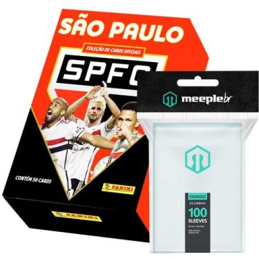 Imagem de 50 Cards Futebol Exclusivos São Paulo SPFC + Slevees - Editora Panini