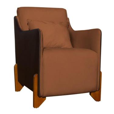 Imagem de Poltrona Decorativa P/ Sala Quarto Heloisa Veludo Composê em material 