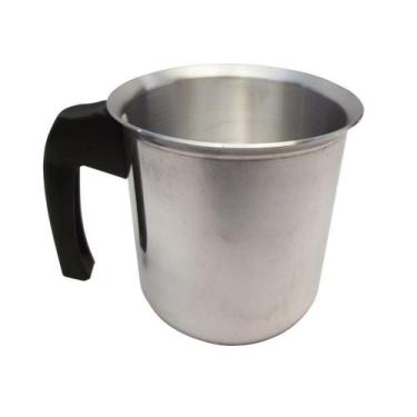 Imagem de Caneca de Aluminio Polido Cabo Baquelite Criativa Nigro 12 cm 1.4 Lt