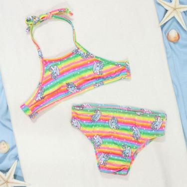 Imagem de Biquíni Infantil Arco-Íris com Unicornio de Prancha Encanto - TubeKids