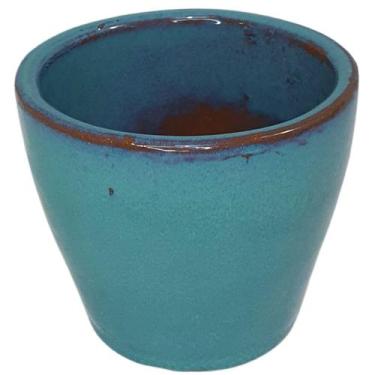Imagem de Vaso Cachepot De Cerâmica Para Decoração 14x12 - Verde Garden,  Azul C