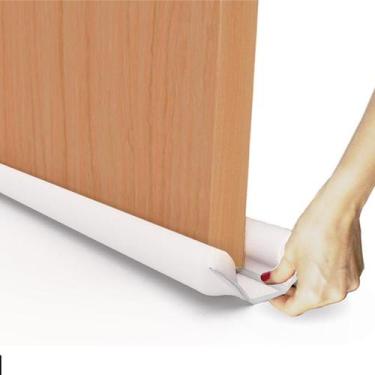 Imagem de Protetor Rolinho Veda Porta Chuva Inseto Poeira Branco 90cm - Comfort 