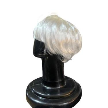 Imagem de Peruca Branca Curta Sintética  Feminina Masculina  Cosplay - Blook