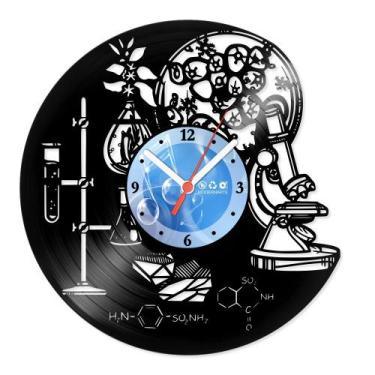 Imagem de Relógio De Parede Disco Vinil Profissões - Biólogo - VPR-073 - Moderna