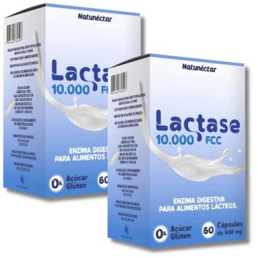 Imagem de Kit Combo 2 UND Lactase Total 120 Cápsulas 10.000fcc Enzima Digestiva 