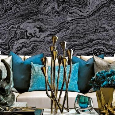 Imagem de Papel De Parede Vip Pedra Cinza E Prata Vip1001