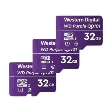 Imagem de  Cartão de Memória Micro-SD P/ Segurança 32GB - 3 Unidades - Western D