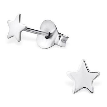 Imagem de Par Brincos Charme Feminina Estrela Segundo Furo Para Orelha
