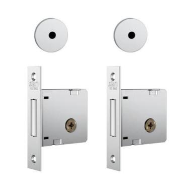 Imagem de Fechadura Segurança 1004 Roseta Inox 2 Peças - Stam