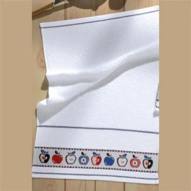 Imagem de Pano de Copa Dohler Felpudo Jacquard Vigo Liso Para Bordar - Branco - 