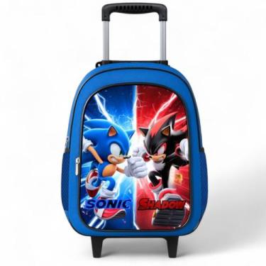 Imagem de Mochila Infantil Rodinha Escolar Grande Menino Juvenil Reforçada Mascu