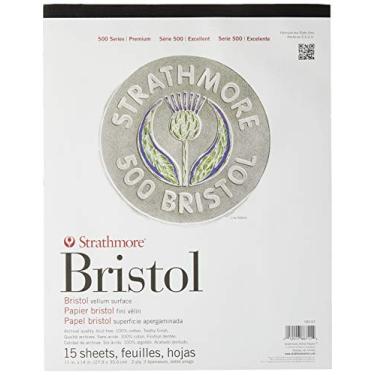 Imagem de Strathmore 580-62 500 Series Bristol, 2-Ply Vellum Surface, 28cm x 36cm Tape Bound, 15 Sheets