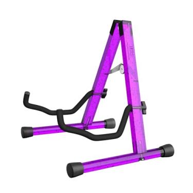 Imagem de MUSO Suporte Para Guitarra, Acústico, Elétrico Clássico De Madeira, Dobrável Baixo, Acessórios Guitarra Também Servem Violino, Ukulele (Bolha Roxa)