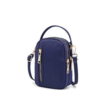 Imagem de Bolsa multifuncional pequena para viagem, bolsa tiracolo, bolsa carteira, bolsa com bolso para cartão, alça para Galaxy Note 9 S10 Plus S9 Plus S8 J7 Neo J7 Pro, Moto Z4 Z3 Z2 G6 E5 Play G7 Power, Small, Azul