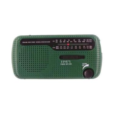 Imagem de Rádio Meteorológico Portátil Movido a Dínamo Solar Com Manivela E Lant