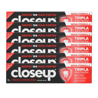Imagem de Kit Creme Dental com flúor Closeup Triple Menta Americana 70g - 6 Unid