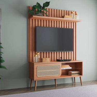 Imagem de Painel 139cm + Rack Tela 135cm c/ 1 Porta Correr - Dalla Costa