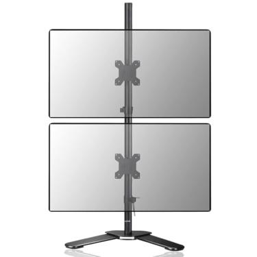 Imagem de Suptek Monitor LCD de LED duplo suporte independente para 2/duas telas de até 81 cm extra alto 80 cm poste resistente totalmente ajustável matriz vertical (ML6802)