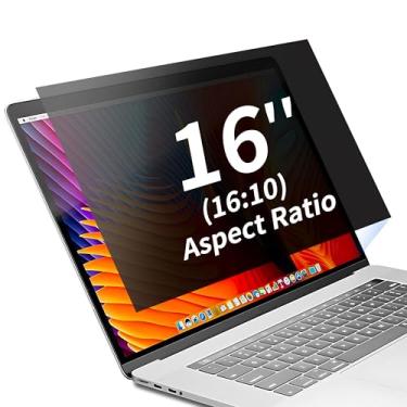 Imagem de Seorsok 16 polegadas 16:10 360° protetor de tela de privacidade para laptop, antiespiar e anti-luz azul protetor de privacidade para laptop compatível com HP/Lenovo/Dell/Acer/ASUS/Thinkpad de 16:10