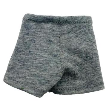 Imagem de Milageto Shorts de Treino para Boneca 1/6, Fantasia de Boneca em Miniatura, Vestimenta Casual, Mini Calças Curtas Da Moda para Bonecos de ação de 12'', Cinza