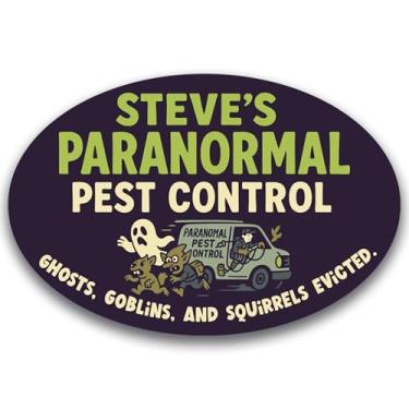 Imagem de Magnet Me Up Ímã de controle paranormal P-t de Steve's - 10 cm x 15 cm Oval Funny Gag Car Magnet - Fantasmas, goblins e esquilos despejados - Decalque magnético hilário para carro - Vinil impresso em