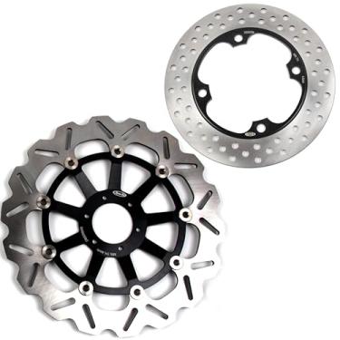 Imagem de Arashi Discos de freio dianteiros traseiros rotores para Honda CB250F Hornet 250 1997-2018, acessórios de substituição de motocicleta preto