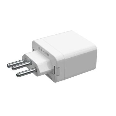 Imagem de Plug Tomada Protetor Elétrico Dps 3 Pinos 20A Qpp04B Branco