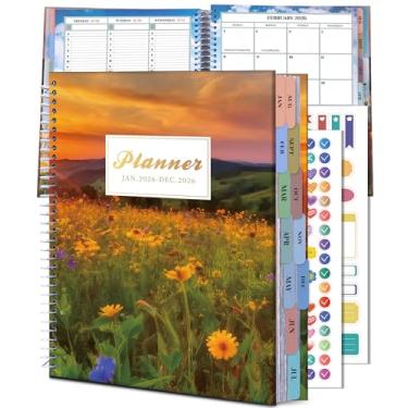 Imagem de CAGIE Agenda 2026 mensal (26 de janeiro a 26 de dezembro), agenda acadêmica de 12 meses 21,6 x 28 cm, agenda diária grande com horário horário, guia mensal, encadernação em espiral, marcador de página