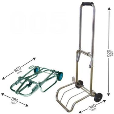 Imagem de Carrinho De Bagagens Capacidade Até 70 Kg Dobravel