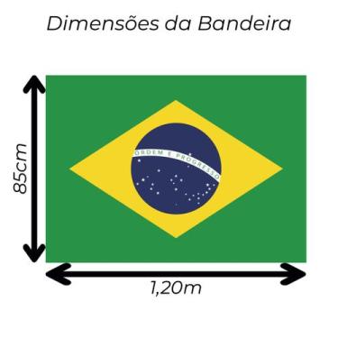 Imagem de Bandeira do Brasil Oficial Seleção Copa do Mundo em Cetim Brilhante - 
