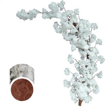 Imagem de Flores Artificiais Jardim Vertical Cerejeira De Pendurar - Flor de Men