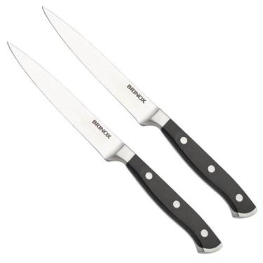 Imagem de Kit 2 Facas para Cozinha 5' Brinox Infinity Inox Restaurante Buffet Le