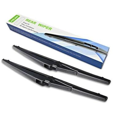 Imagem de Lâmina de limpador traseira, lâminas de limpador de para-brisa traseira ASLAM tipo E para substituição de equipamento original, ajuste exato (pacote com 2)ASLAM 12A1(for Rear Windshield) preto Type E-12A1