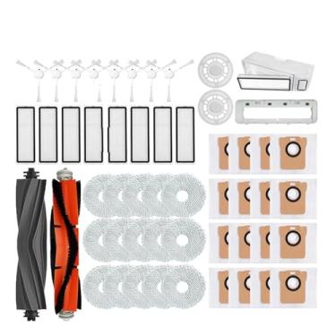 Imagem de Compatible With XM Robot Vacuum X10+ X10 Plus B101GL Spare Parts Accessories Main Side Brush Hepa Filter Dust Bag Rag Mop Stand Dust Box(53PCS)