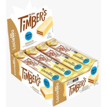 Imagem de Lanche Fit Wafer Chocolate Branco Zero Adição de Açúcar 12 Unidades de 27g Dieta Low Sugar Doce Crocante Saudável