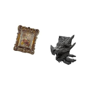 Imagem de Fenteer Moldura Floral Esculpida à Mão, Suporte para Fotos, Suporte para Livros, Suporte de Mesa, Suporte Decorativo Antigo para Livros, Decoração de Escritór